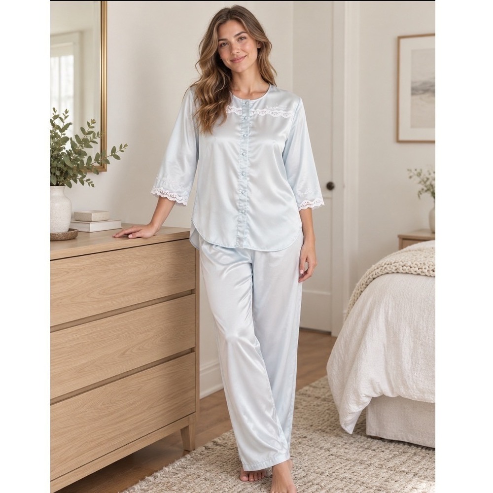 Lindsey Blake‎ pajama set blue size Large Pants Top
